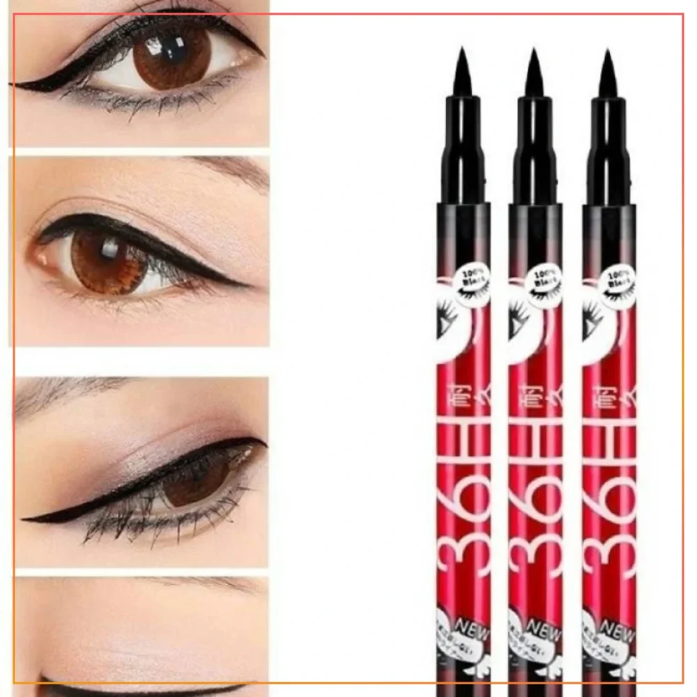 Womens & Girls 36H Long-Lasting Black Waterproof Liquid Pencil Eyeliner