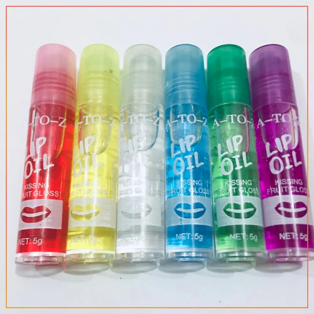 (Pack of 6) A to Z Fruity Lip Oil Natural Fruity Moisturizing Lip Care Oil