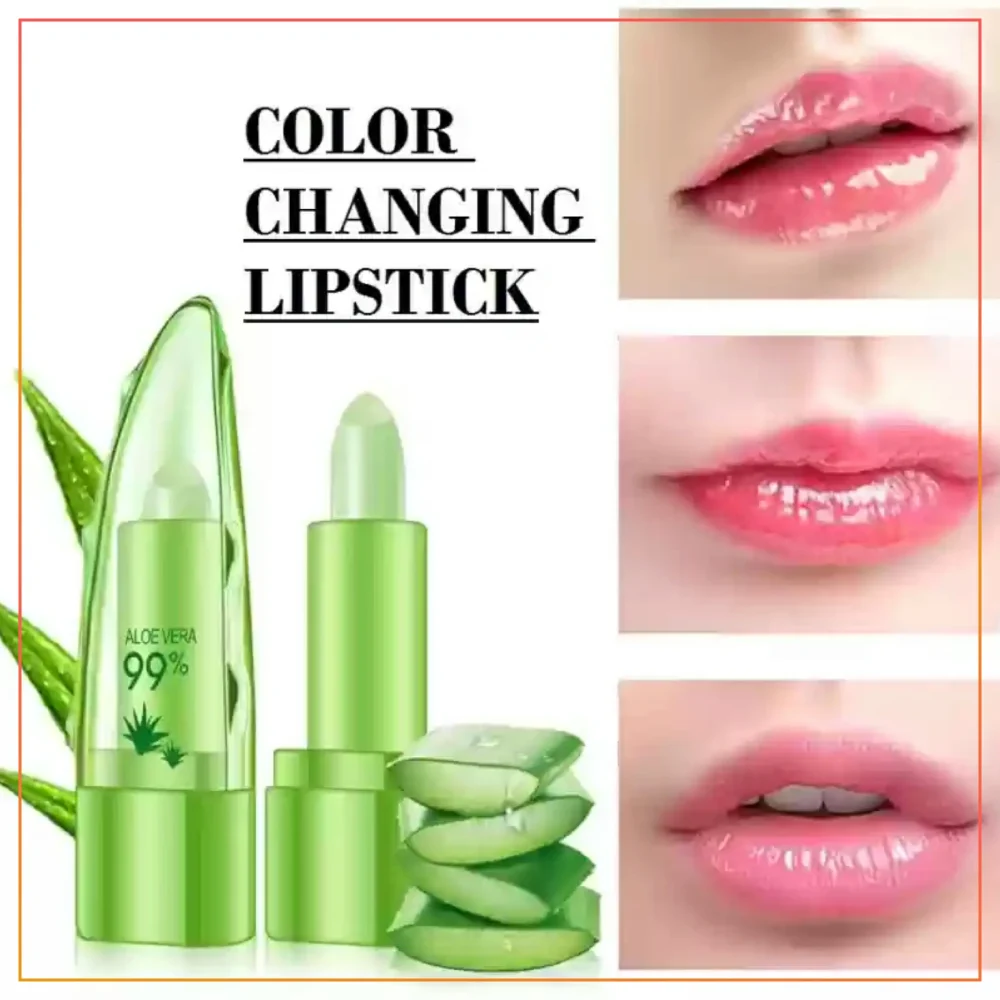 (Pack of 6) Aloe Vera Lipstick, Nutritious Plumper Lip Balm, Moisturizer Magic Lip  Care Chapet Color Transforming Lip Balm (Copy)