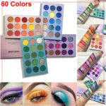 Beauty Glazed 60 Colors Matte Eyeshadow Glitters Makeup Palette 4 in1 Color Board Highly Pigmented