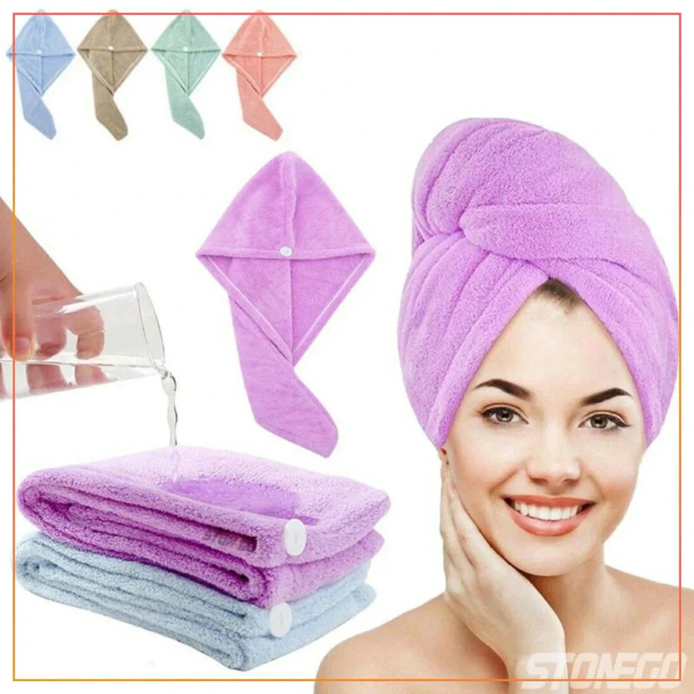 Coral Velvet Hair Towel Fast Drying Hair Towel Super Absorbent Quick Dry Towel for Women