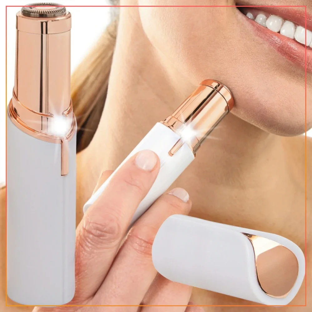 Flawless Painless Facial Hair Remover Cell Operated Epilator For Eyebrow Upper Lips  - Mini Shaver For Women