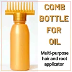  Hair Oil Dye Bottle - Root Comb Applicator Bottle - Best Professional Hair Oil Applicator Bottle-Golden