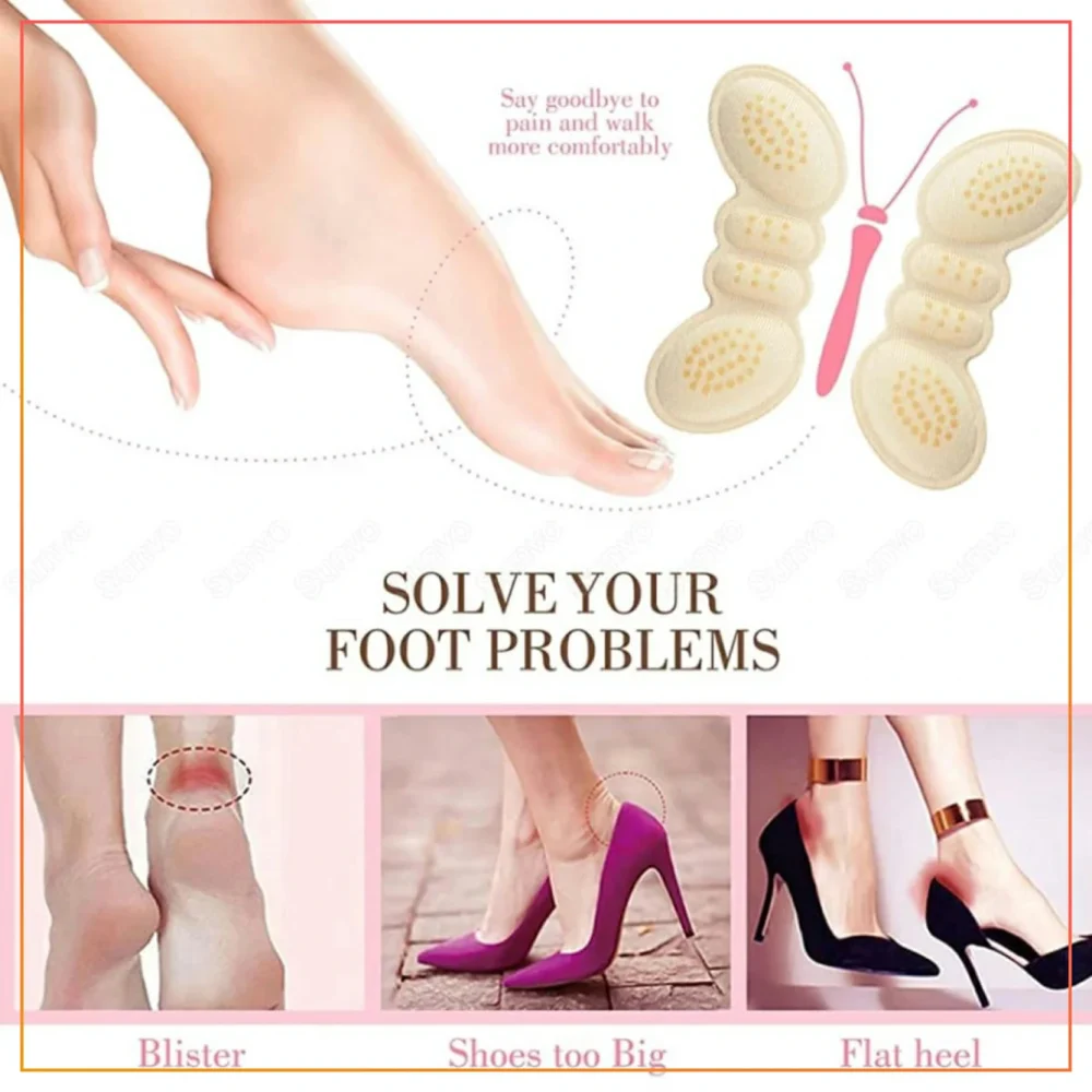 Women Insoles for Shoes High Heel Pad Adjust Size Adhesive Heels Pads Liner Grips Protector Sticker Pain Relief Foot Care Insert Cushion Inserts Silicone Shoe Pads