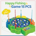 15 Pcs Fishing Toy Game Set For Kids Electrical Rotating 15 Fish Games - Music And Sound Toys - Best Quality - Best For Gift
