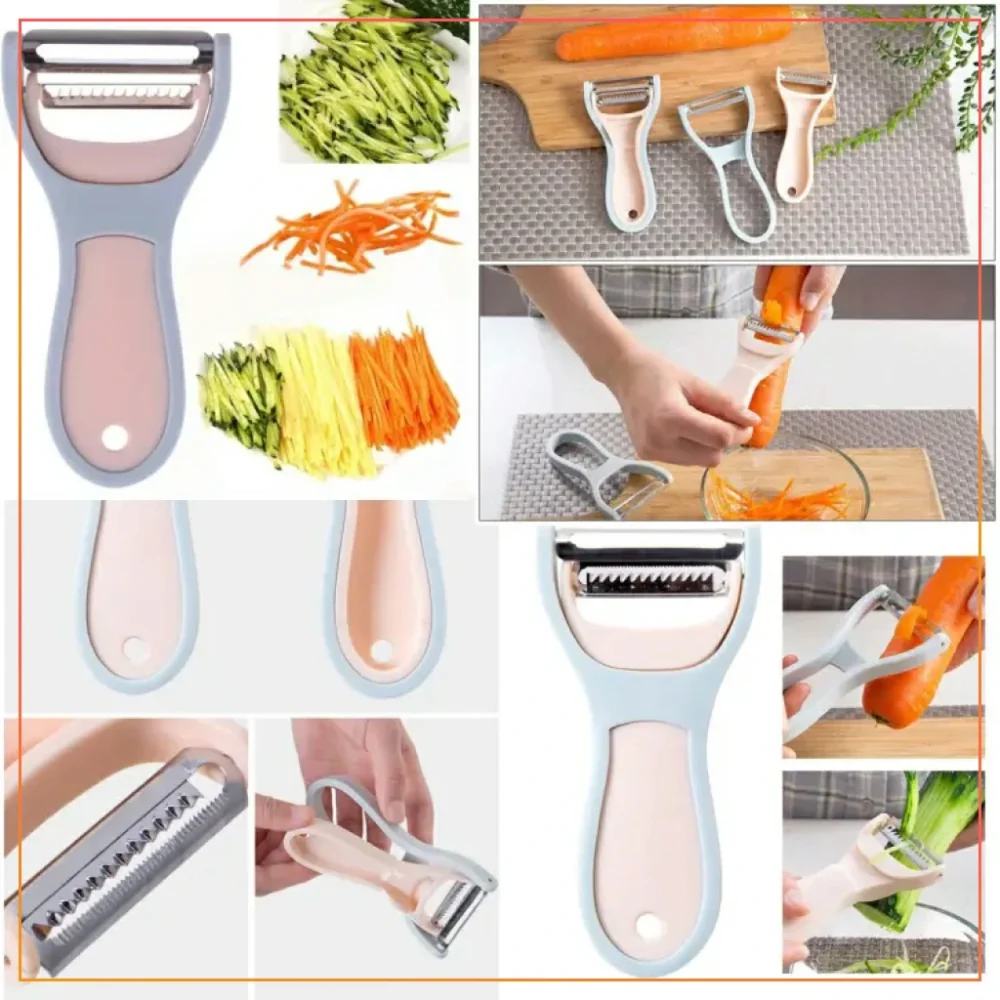 2 in 1 Peeler Vegetable Cutter Double Planing Grater Slicer Carrot Potato Grater Cutter Grinder Kitchen Gadget Tools
