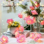 20 LED String Flowers Fairy Light 7 Feet Wedding Room Garden Decor