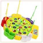 24 Pcs Fishing Toy Game Set For Kids Electrical Rotating 15 Fish Games - Music And Sound Toys - Best Quality - Best For Gift