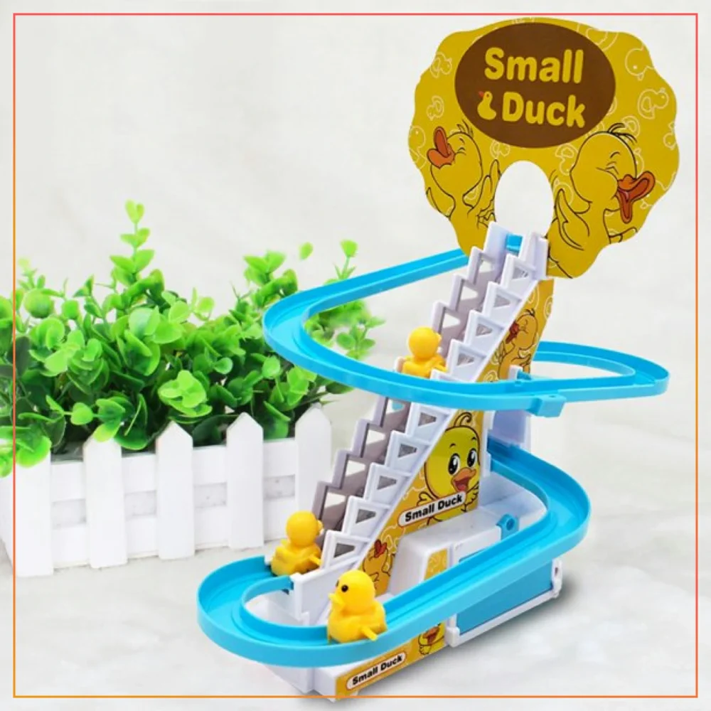 3 Duck Climbing Stairs Toy Children Roller Coaster Toy Set Duck Race Track Set With LED Flashing Lights, Music (Copy)