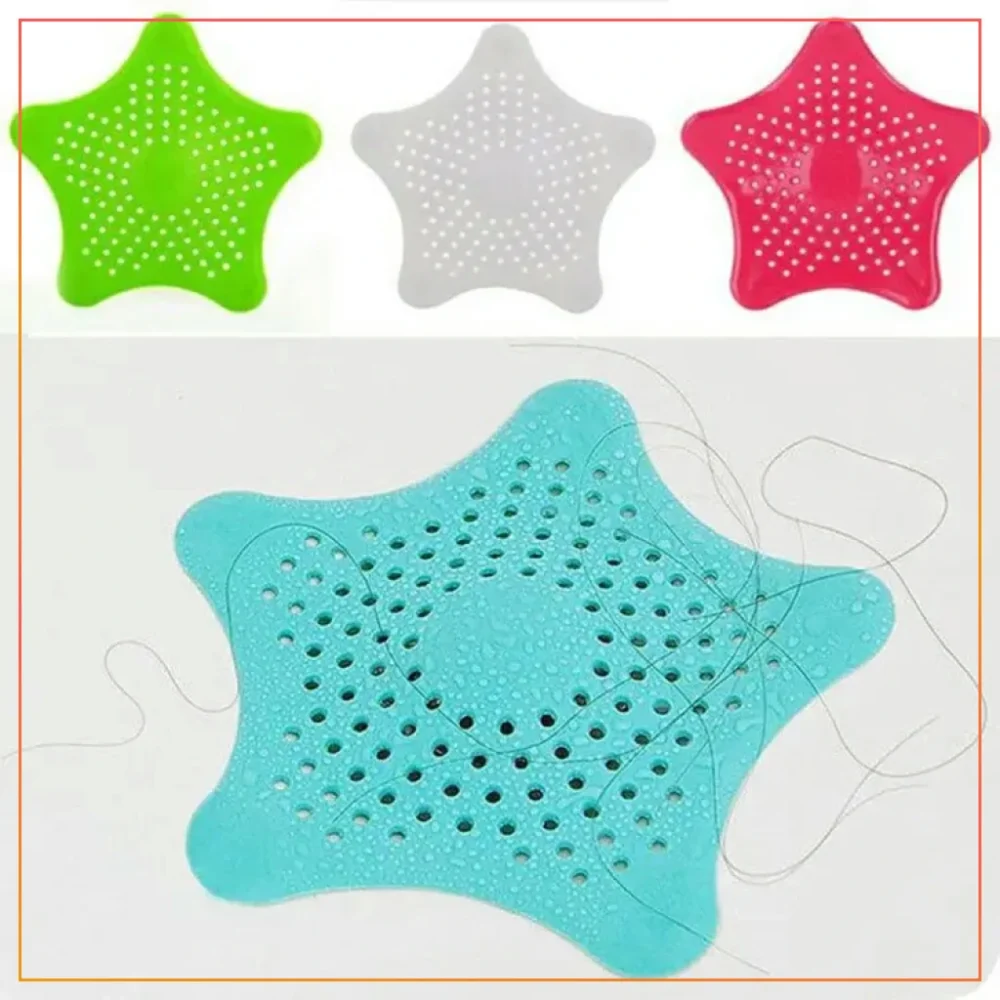 3 Pcs Star Shape Hair Catcher Durable Silicone Hair Stopper Shower Drain Covers Easy To Install And Clean Suit For Bathroom Bathtub And Kitchen (Copy)