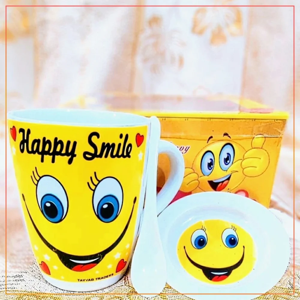 3 in 1 Tea/ Coffee Mug Set Gift Box, True Love Of Mine Printed On Coffee Cup, Set Of Cup Spoon And Lid With Box Packing Gift For Girls/ Boys/ Someone Special-Yellow