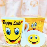 3 in 1 Tea/ Coffee Mug Set Gift Box, True Love Of Mine Printed On Coffee Cup, Set Of Cup Spoon And Lid With Box Packing Gift For Girls/ Boys/ Someone Special-Yellow