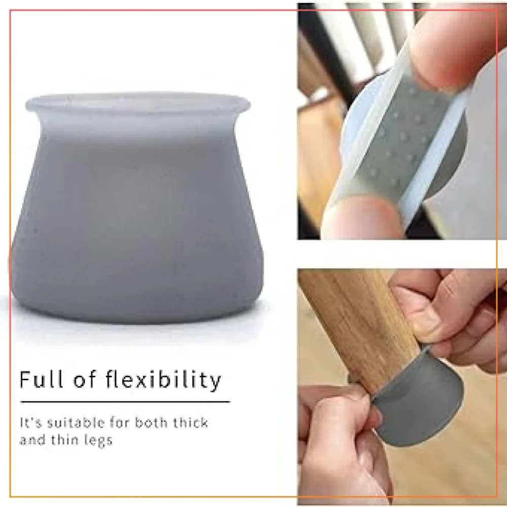 4 PCS Furniture Leg Silicone Protection Covers