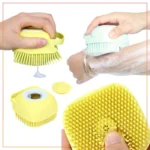 Back Brush Scrubber Silicone Body Cleansing Brush Bath Sponge-Yellow