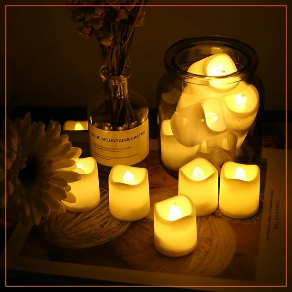 6 Pcs LED Candle Tea Light Battery Operated LED Flameless Candle Household Decoration Candles LED