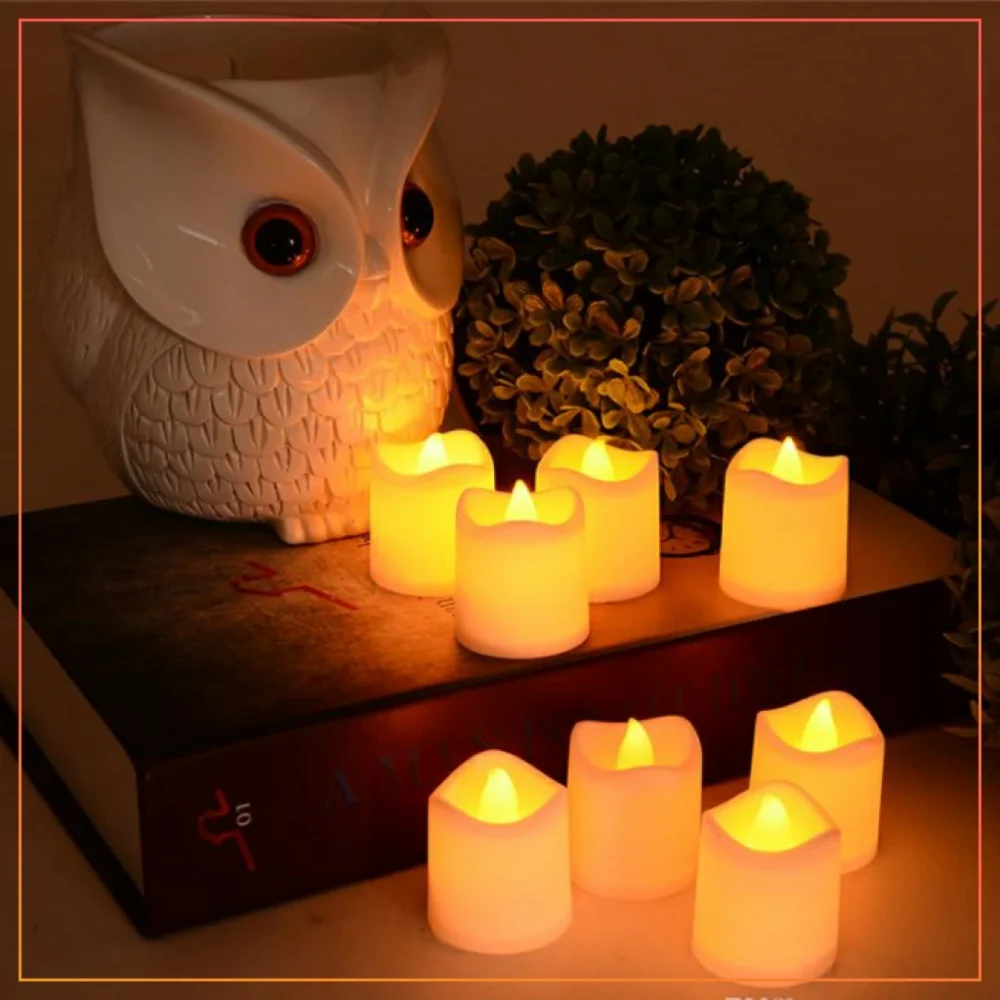 12 Pcs LED Candle Tea Light Battery Operated LED Flameless Candle Household Decoration Candles LED