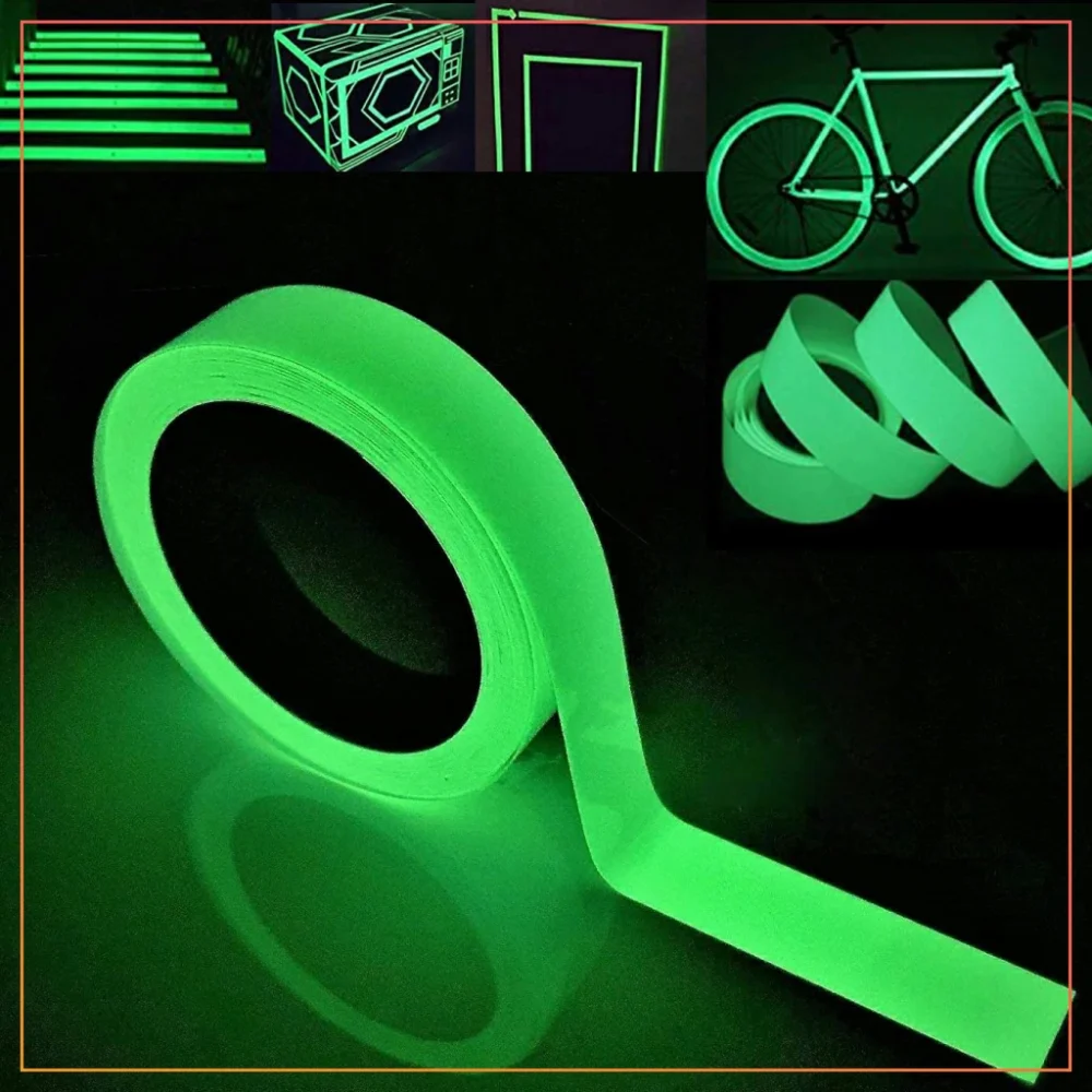 Glow in The Dark Light Safe Luminous Tape Sticker Waterproof Removable Durable Wearable Stable Safety