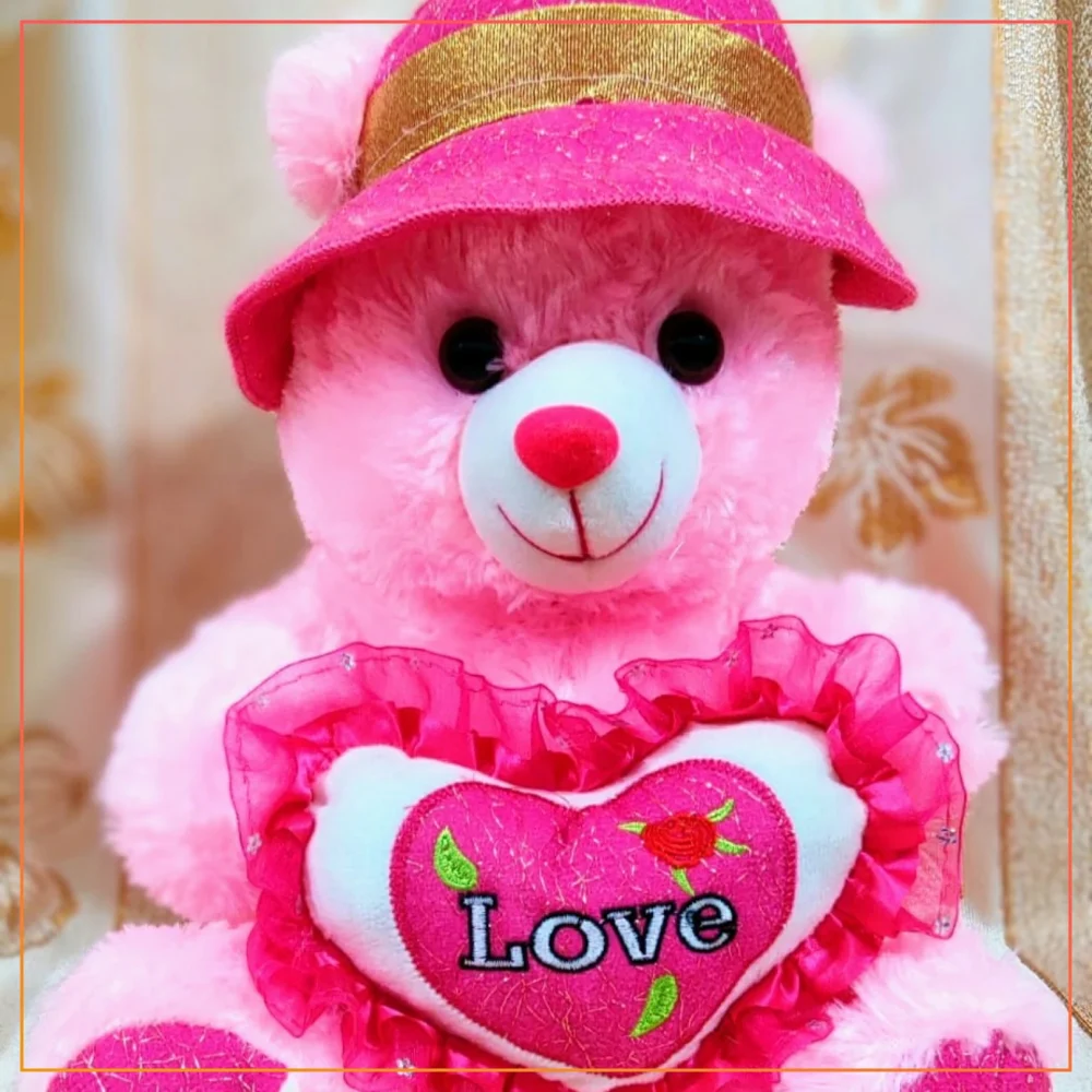 12 inches/ 30.4cm Soft Love Heart Teddy Bear for Girls Stuffed Toy Soft Plush Kids Teddy Bear -Pink