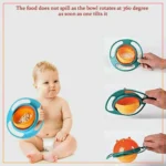 Magic Gyro Bowl 360° | Rotatable 360 Bowl | 360 Baby Bowl | Baby Feeding Bowl | Baby Feeder By The Essential Car
