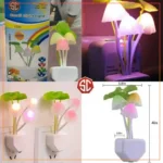 Mushroom Night Light With Automatic Sensor , Color Changing Wall Lamp For Room Decoration