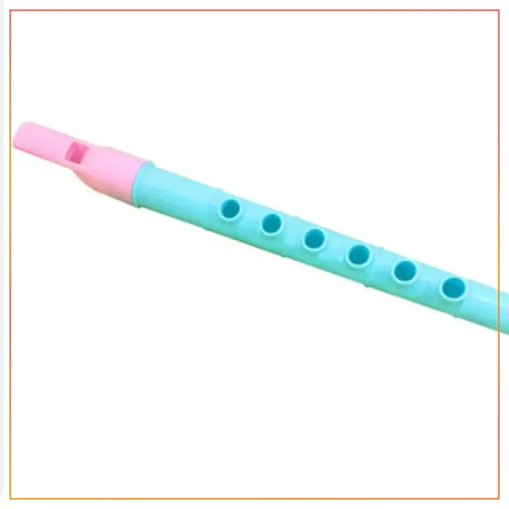 Musical Instrument Plastic Flute Whistle Toy for Kids, Birthday Gift-Blue