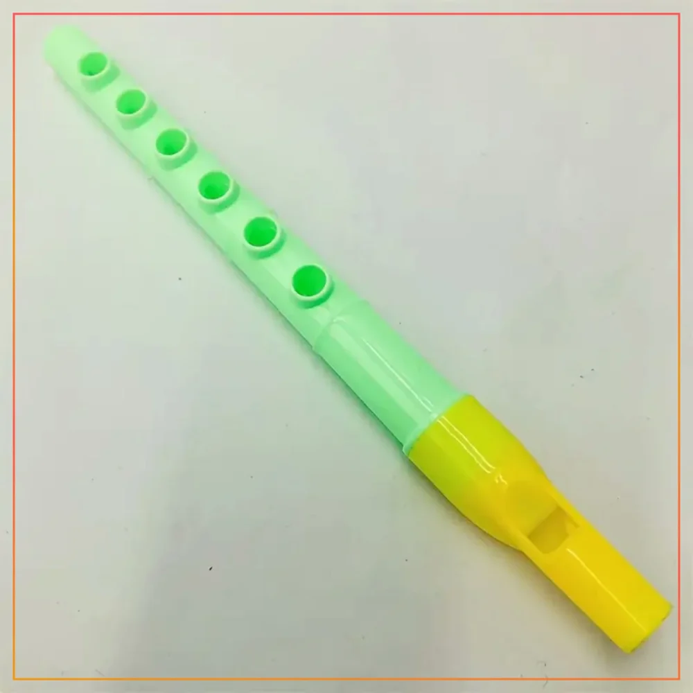 Musical Instrument Plastic Flute Whistle Toy for Kids, Birthday Gift-Green
