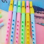 2 Pcs Plastic Flutes Mini Kids Musical Instruments Toy Children Music Flute-Multicolor