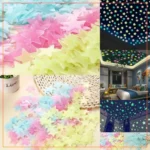 200 Pcs 3D Stars Glow Shine In The Dark Luminous On Wall Glowing Stickers For Wall Decal Kids Room living Room Home Decoration