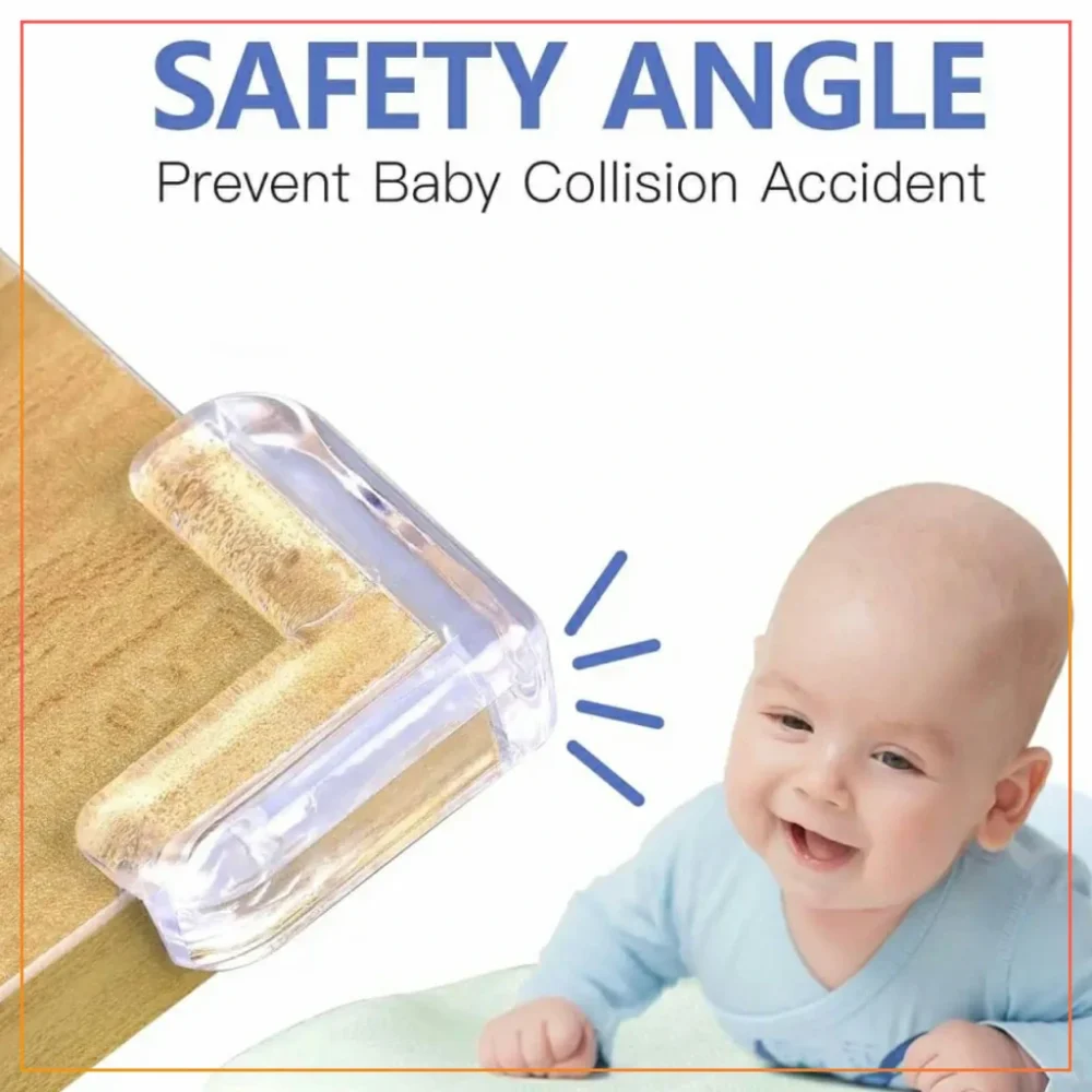 [Pack of 4] Table Corner Protectors - Child Safety Silicon Corner Guards ( L Shape)