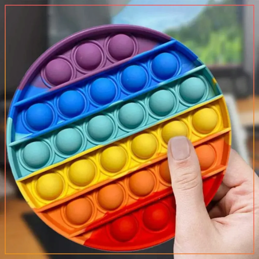POP Toy Bubble Squeeze Sensory Fidget Toy Pop It Figit Toy Fidget Toys Special Needs Stress Reliever, Push Bubble Gadgets