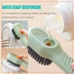 Multi-Purpose Shoe Brush Soft Bristle Automatic Liquid Long Handle Cleaning Brush Clothes Board Brush Household Cleaning Tools