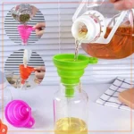 Silicon Oil Funnel For Water Kitchen Gadget Foldable Kitchen Tools Liquid Transfer Narrow and Wide Mouth Funnel
