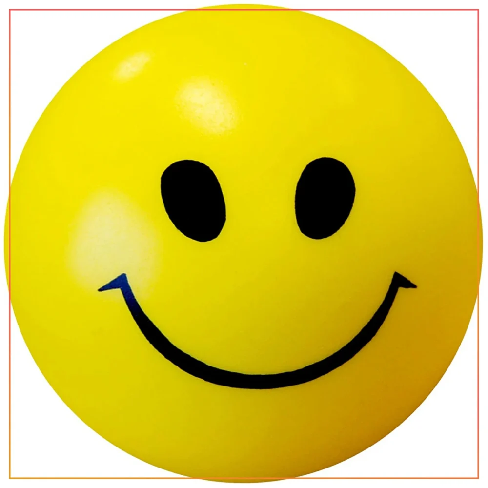 Smile Face Soft Ball For Kids And For Adults-Yellow
