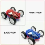 Spider Man Toy Car For Kids Double Sided Rotating Vehicles, Car Toy For Kid - Red Blue