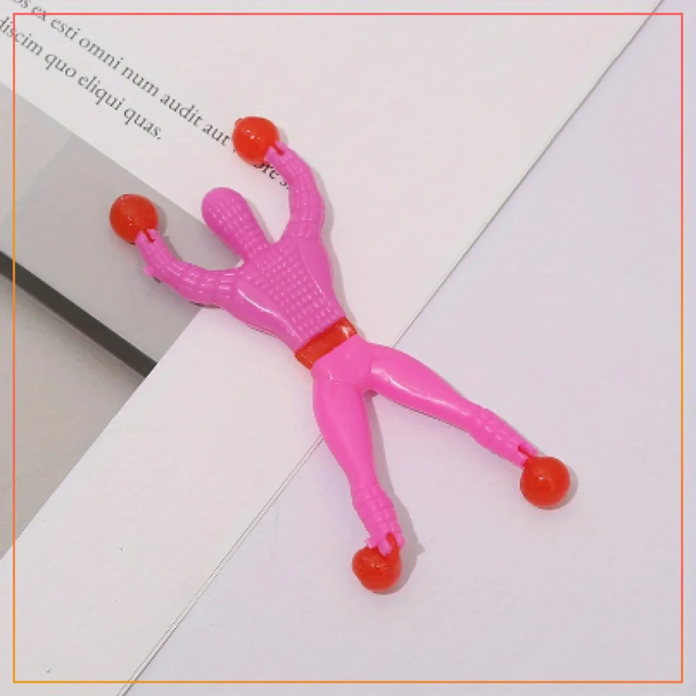 Sticky Spider Man Climbing Wall Toy For Kids - Pink