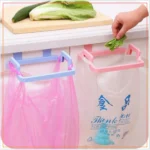 (2 Pcs) Kitchen Cabinet Door Plastic Garbage Trash Bag Holder, Dustbin, Plastic Bracket, Home Towel Hanging Rack, Garbage Bag Hanger Holder Stand and Plastic Rubbish Pouch Carrier (Copy)