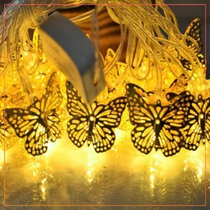 Fairy LED Butterfly String Lights – Romantic Room & Party Lighting – Warm Glow Décor – Mishal’s Kart
