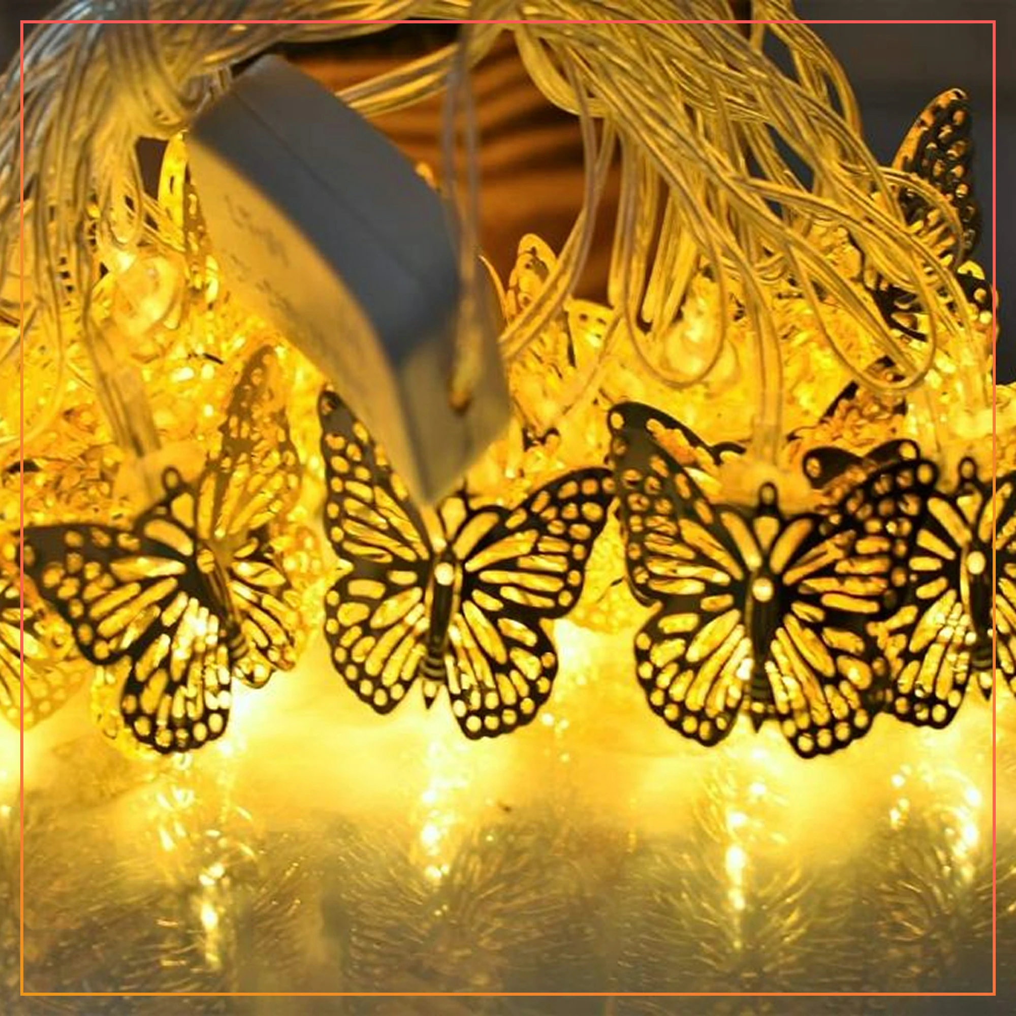 Fairy LED Butterfly String Lights – Romantic Room & Party Lighting – Warm Glow Décor – Mishal’s Kart