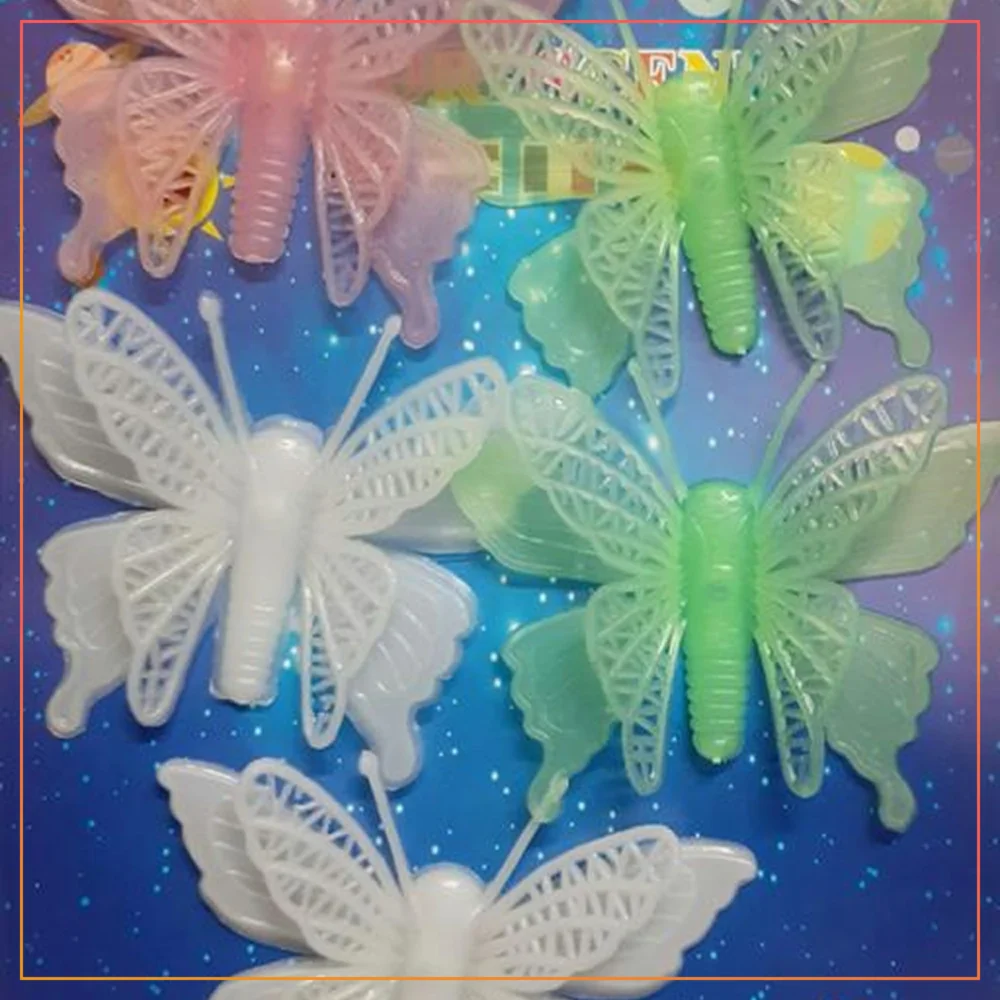 6pcs Night Glow Butterfly Wall Stickers – Glow in the Dark Décor for Bedroom, Kids Room & Events