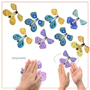 5pcs Flying Butterflies – Magic Flying Paper Butterfly Surprise for Envelopes & Books