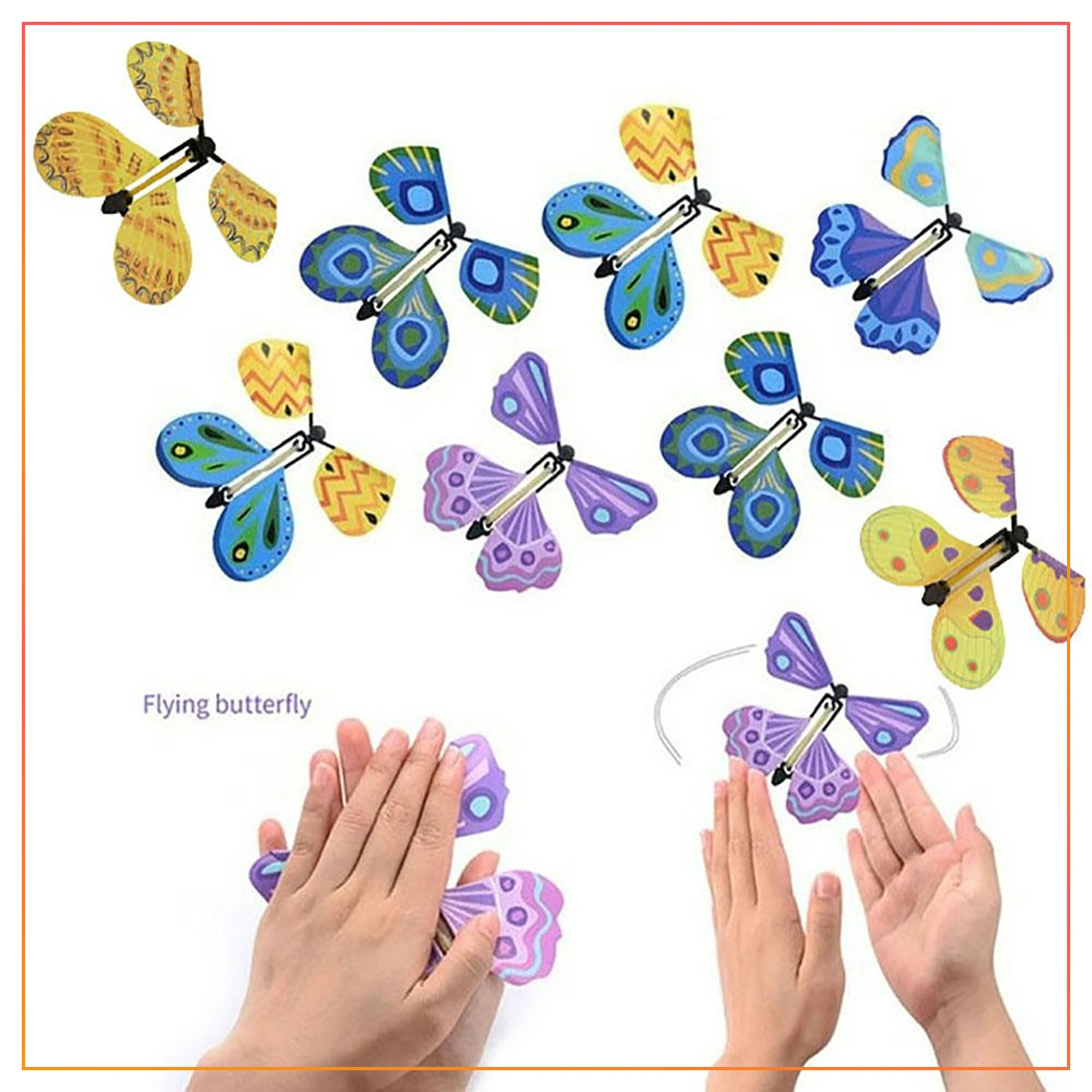 5pcs Flying Butterflies – Magic Flying Paper Butterfly Surprise for Envelopes & Books